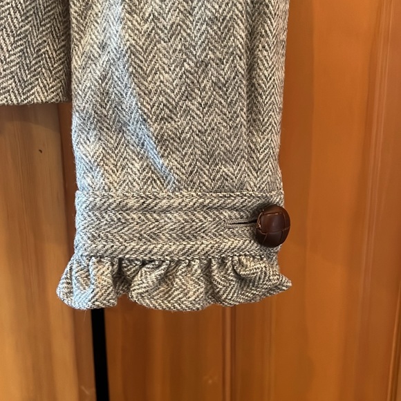 J. Crew Gray Ruffle Blazer - Picture 2 of 8